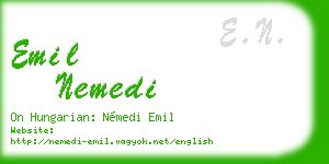 emil nemedi business card