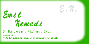 emil nemedi business card